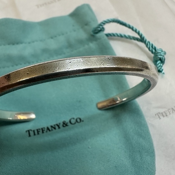 Tiffany & Co. S. Silver Men's 1837 Makers Heritage Narrow Cuff Bracelet